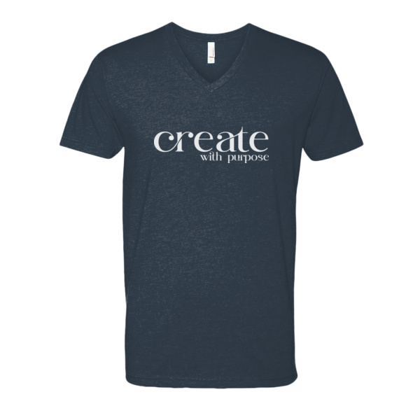 Create With Purpose V-Neck T-Shirt - CVC V-Neck T-Shirt Thumbnail