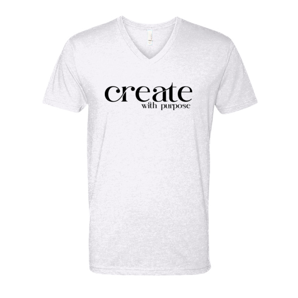Create With Purpose V-Neck T-Shirt - CVC V-Neck T-Shirt Thumbnail