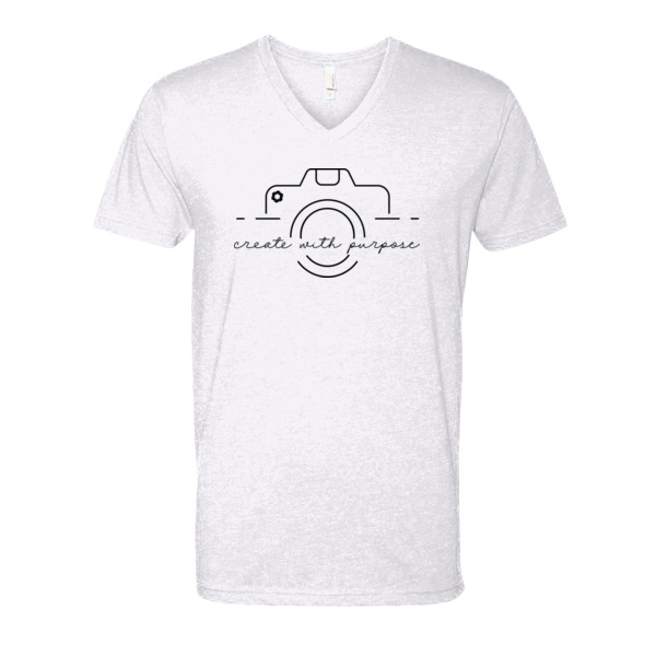 Create With Purpose V-Neck T-Shirt - CVC V-Neck T-Shirt Thumbnail