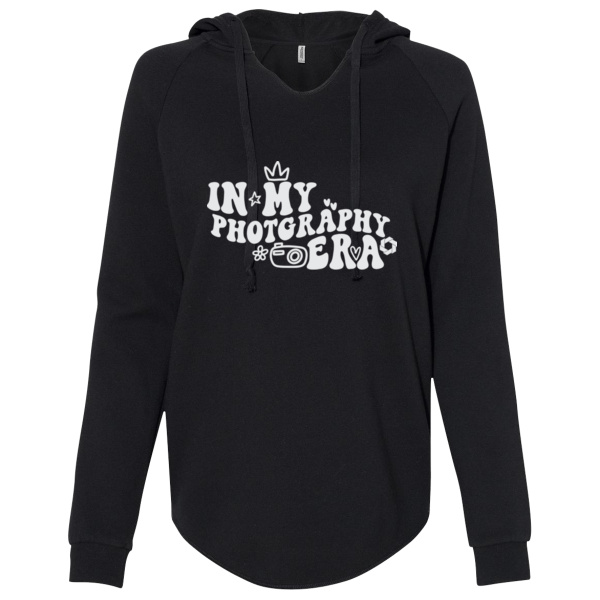 In My Photography Era Women's Lightweight California Wave Wash Hooded Sweatshirt Thumbnail