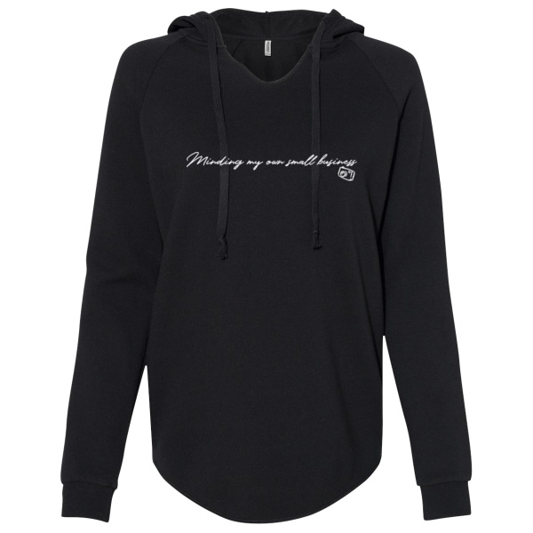 Minding My Own Women's Lightweight California Wave Wash Hooded Sweatshirt - Women’s Lightweight California Wave Wash Hooded Sweatshirt Thumbnail