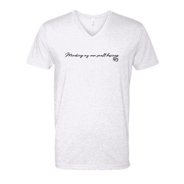 Minding My Own V-Neck T-Shirt - CVC V-Neck T-Shirt Thumbnail