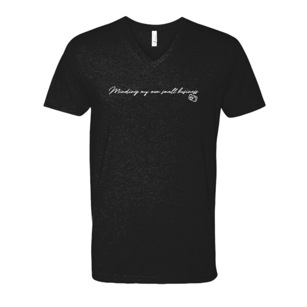 Minding My Own V-Neck T-Shirt - CVC V-Neck T-Shirt Thumbnail