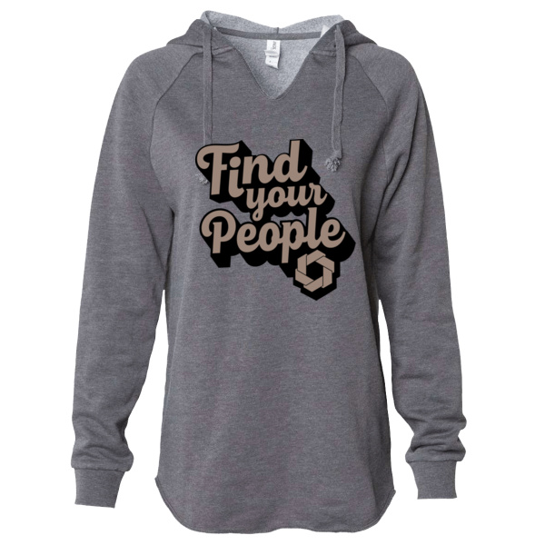 Find Your People Women's Lightweight California Wave Wash Hooded Sweatshirt Thumbnail