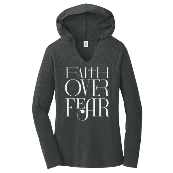 Faith Over Fear Women's Long Sleeve Hoodie Thumbnail
