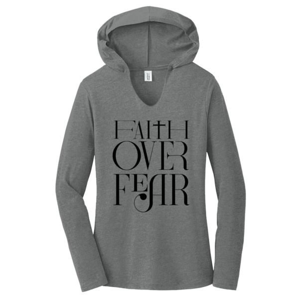 Faith Over Fear Women's Long Sleeve Hoodie Thumbnail