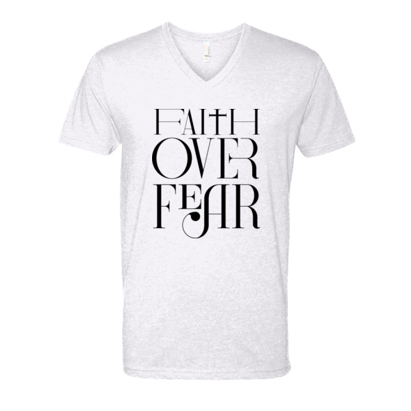 Faith Over Fear V-Neck T-Shirt Thumbnail