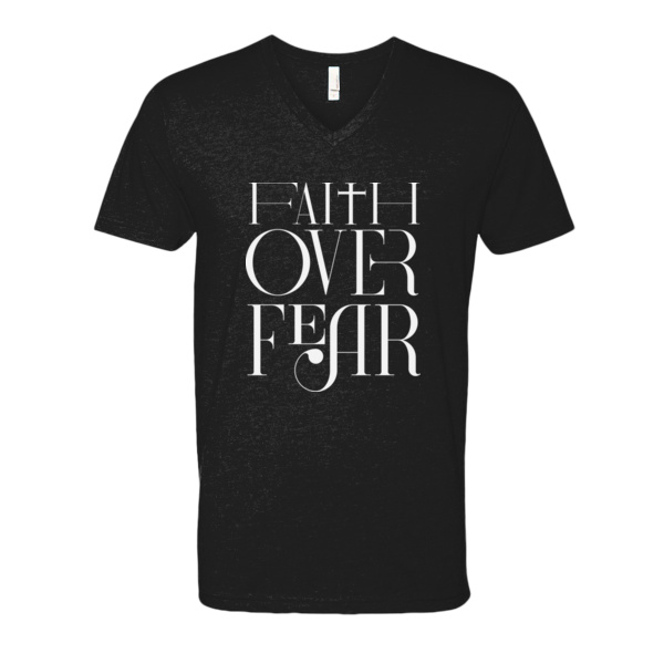 Faith Over Fear V-Neck T-Shirt Thumbnail