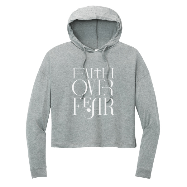 Faith Over Fear Women's Perfect Tri ® Midi Long Sleeve Hoodie Thumbnail