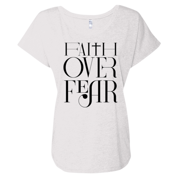 Faith Over Fear Women’s Triblend Dolman T-Shirt Thumbnail