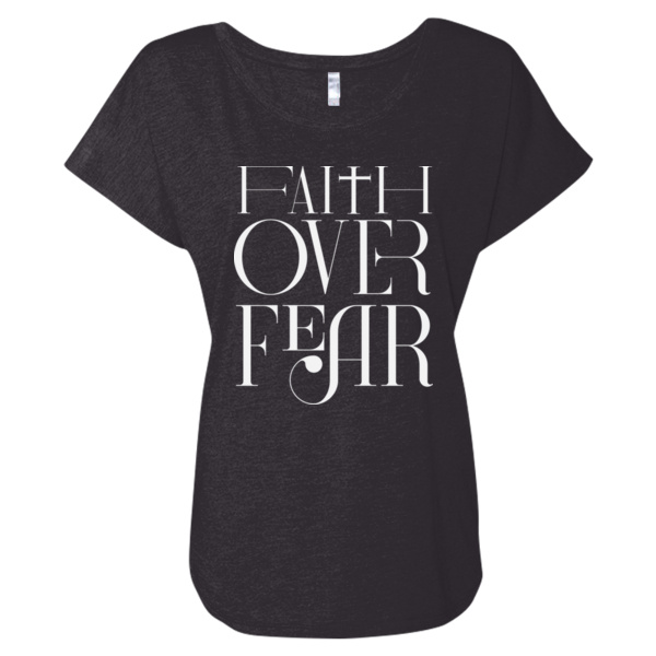 Faith Over Fear Women’s Triblend Dolman T-Shirt Thumbnail