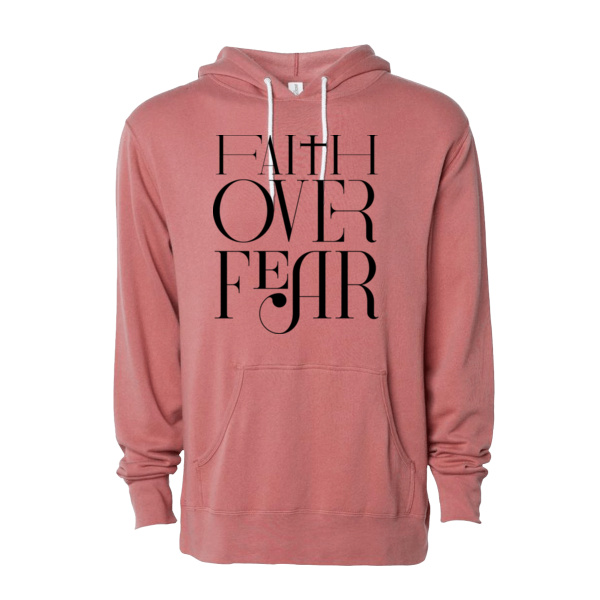 Faith Over Fear Lightweight Hooded Sweatshirt Thumbnail