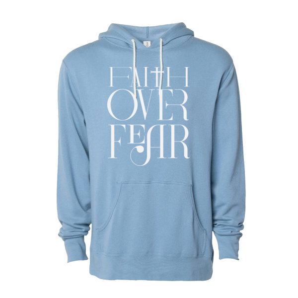 Faith Over Fear Lightweight Hooded Sweatshirt Thumbnail